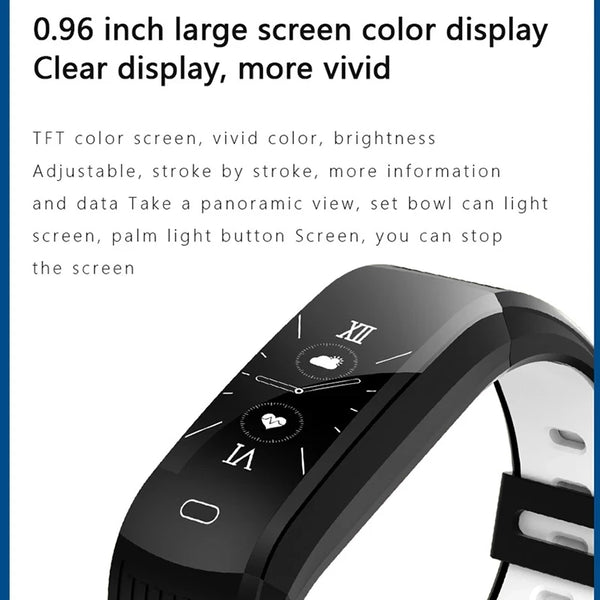 New IP68 Waterproof Large Screen Multisport Slim Fitness Tracker Smart Watch Bracelet For Women