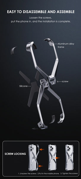 New Luxury Ultra Light Rimless X-Shaped Metallic Phone Case For iPhone 16 15 14 Pro Max Series