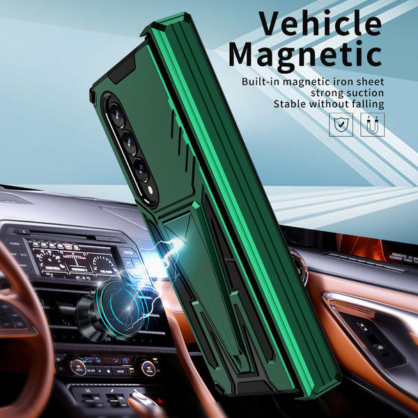 New Rugged Protective Armor Case With Kickstand For Samsung Galaxy Z Fold 4 3 Series