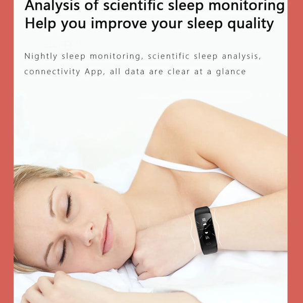 New IP68 Waterproof Large Screen Multisport Slim Fitness Tracker Smart Watch Bracelet For Women