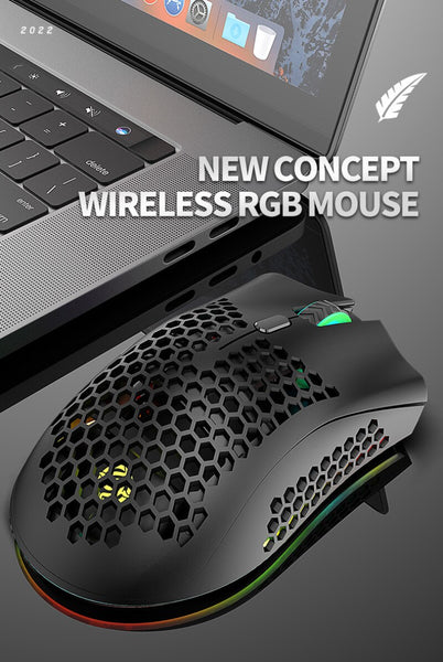 New 2.4G Honeycomb Style Rechargeable Wireless Gaming Mouse WIth Backlight For PC IOS Tablets