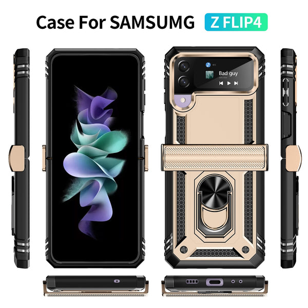 New Protective Magnetic Slip Resistant Case With Kickstand For Samsung Galaxy Z Flip 4 3 Series