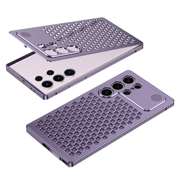 New Super Lightweight Hollow Metallic Heat-Dissipation Case For Samsung Galaxy S25 S24 S23 Ultra Series