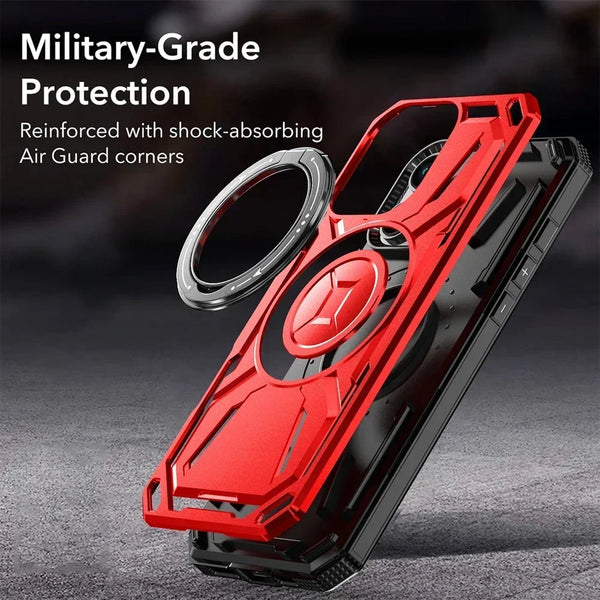 New Luxury 360° Rotating Metal Ring Kickstand Armor Magnetic Case For iPhone 16 15 14 Plus Pro Max Case