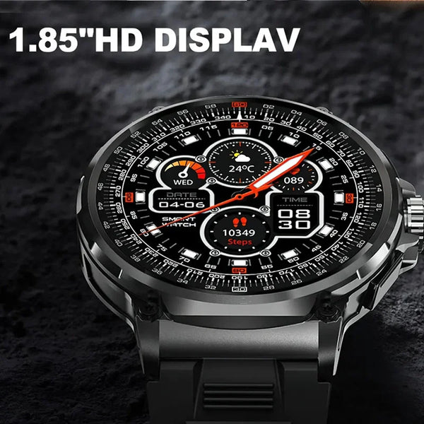 New 1.85'' HD Large Screen Men's Sport Fitness Tracker Watch With Bluetooth Call For Android IOS