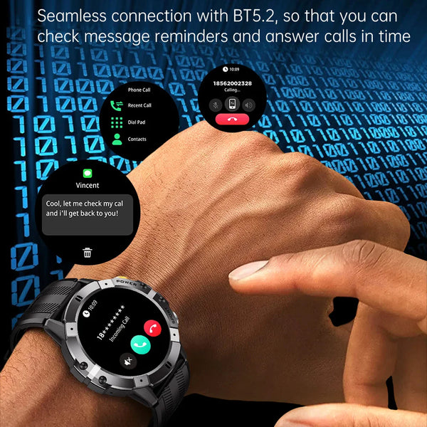 New IP68 Waterproof Outdoor Rugged Fitness Tracker Smart Watch For Android IOS
