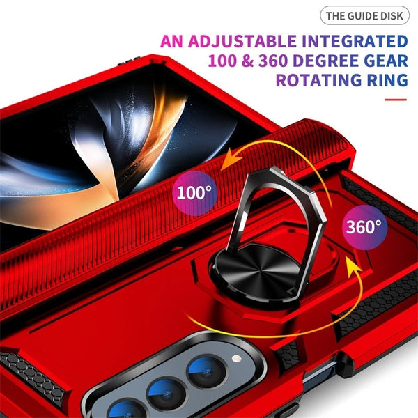 New Magnetic Armor Ring Holder Kickstand Case For Samsung Galaxy Z Fold 5 4 Series