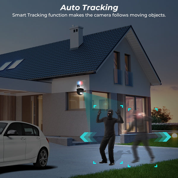 New 8MP Dual Screen Light Modes Outdoor Security Surveillance Camera With AI Auto Tracking