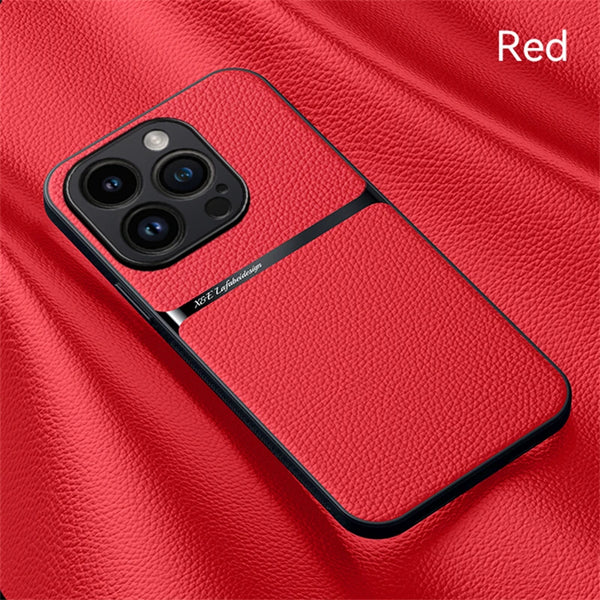 New Ultra Protective Slim Leather Case With Lens Protection For iPhone 16 15 14 Plus Pro Max Series