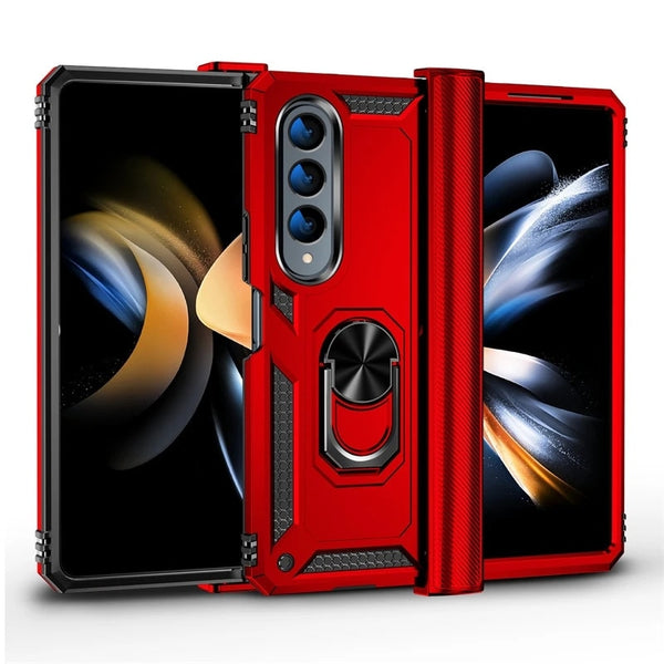 New Magnetic Armor Ring Holder Kickstand Case For Samsung Galaxy Z Fold 5 4 Series