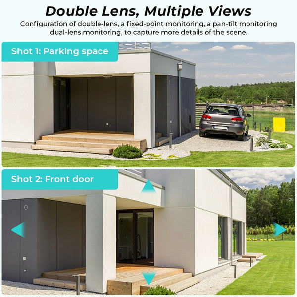 New 8MP Dual Lens Outdoor Security Video Surveillance Camera With Auto Tracking