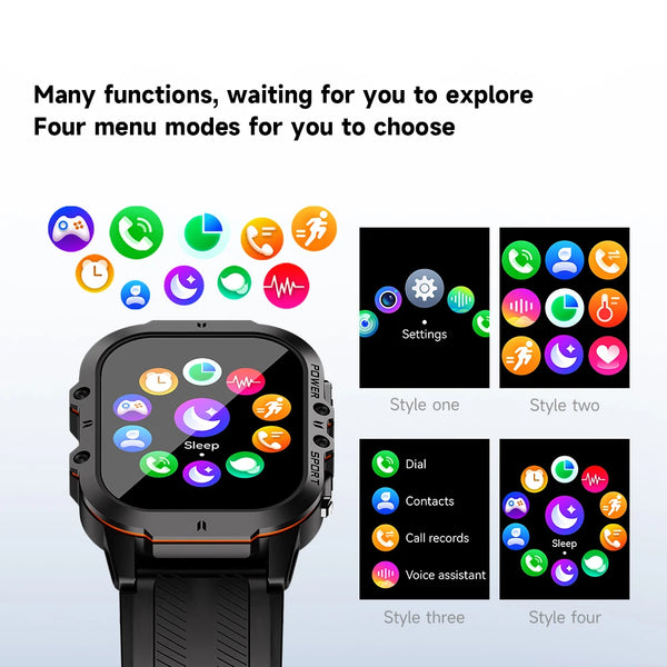 New Multisport Rugged Outdoor Waterproof Smart Watch Fitness Tracker With Bluetooth Calling