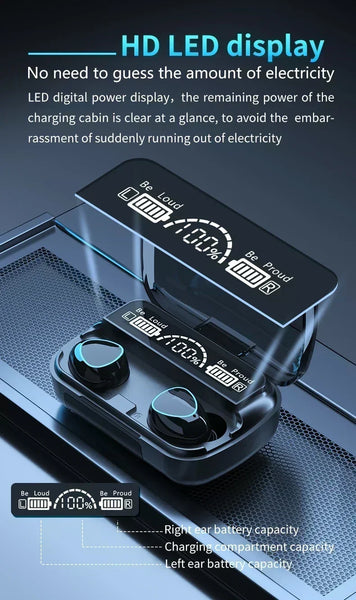 New Wireless Bluetooth Earbuds Sports Headphones With Charge Box For iOS Android