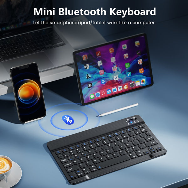 New Super Portable Wireless Bluetooth Rechargeable Keyboard For PC Androids IOS