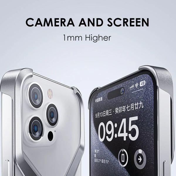 New Luxury Ultra Light Rimless X-Shaped Metallic Phone Case For iPhone 16 15 14 Pro Max Series