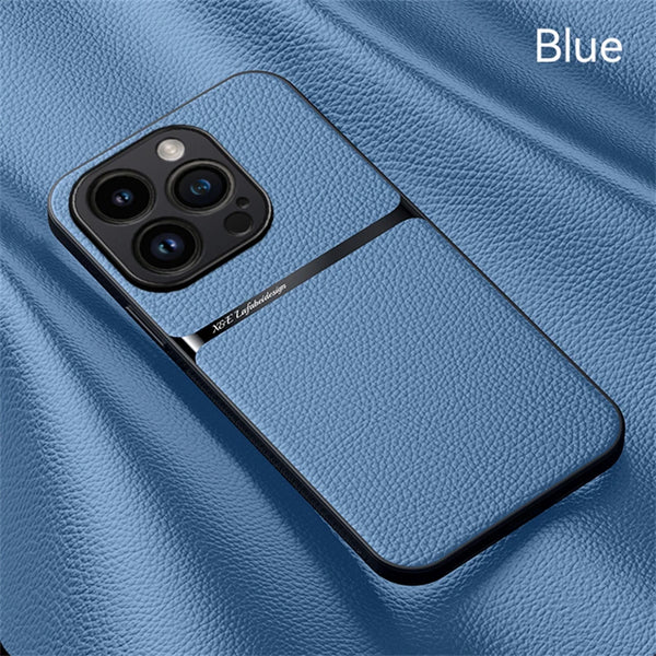 New Ultra Protective Slim Leather Case With Lens Protection For iPhone 16 15 14 Plus Pro Max Series