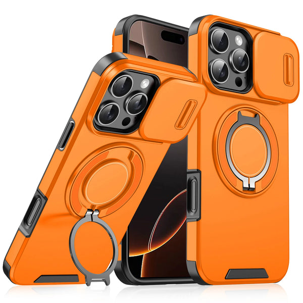 New Rugged Protective Ring Holder Phone Case With Kickstand For iPhone 16 15 14 Plus Pro Max Series