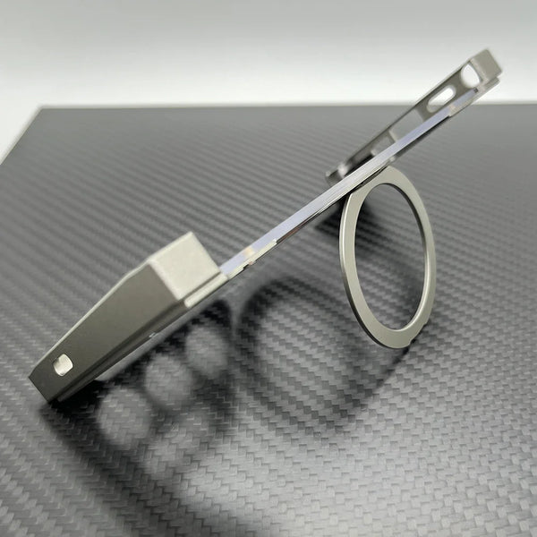 New Metallic Aluminum Frameless Luxury Case With Ring Holder Kickstand For Samsung Galaxy S24 S23 Ultra Series
