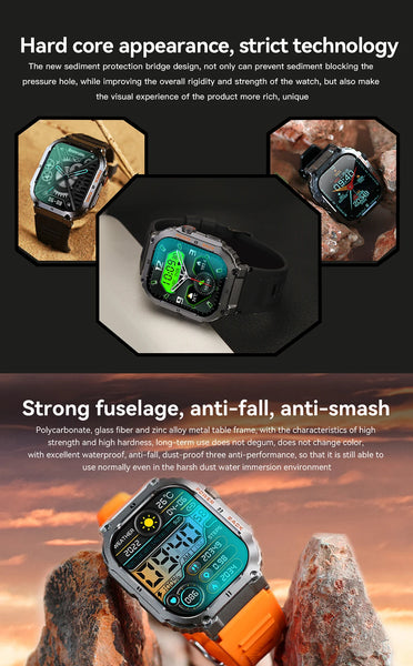 New 1.96'' Large Screen Fitness Tracker Smart Watch With Bluetooth Call For Android IOS