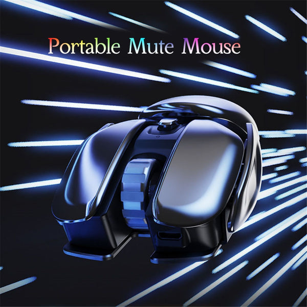 New 2.4GHz Metallic Ergonomic Silent Multipurpose Rechargeable Wireless Mouse For PC Mac Tablets