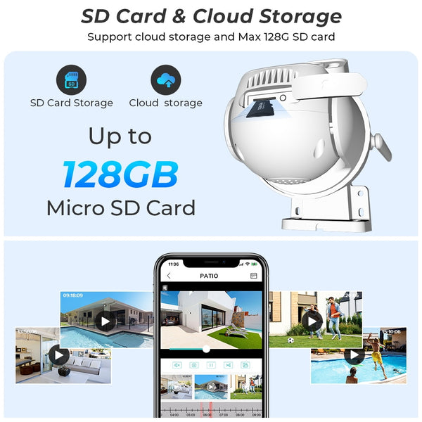 New 8MP Dual Lens Screen Wireless Outdoor Camera With Auto Tracking AI Human Detection