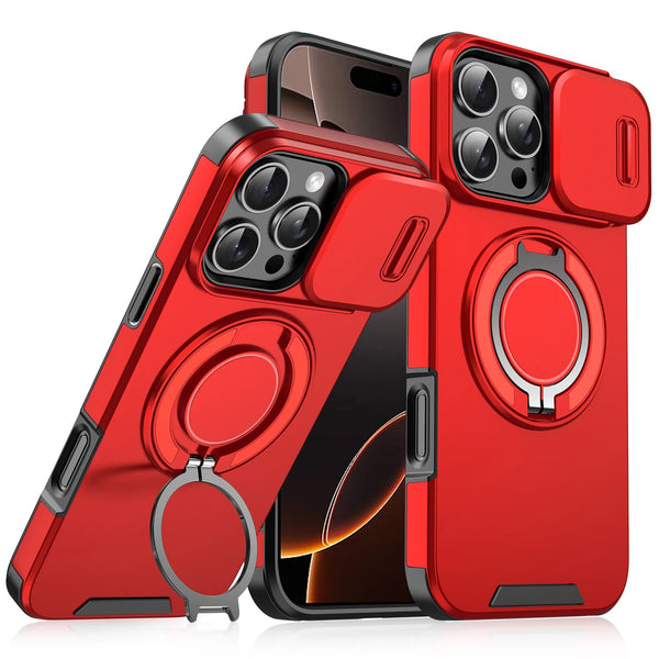 New Rugged Protective Ring Holder Phone Case With Kickstand For iPhone 16 15 14 Plus Pro Max Series