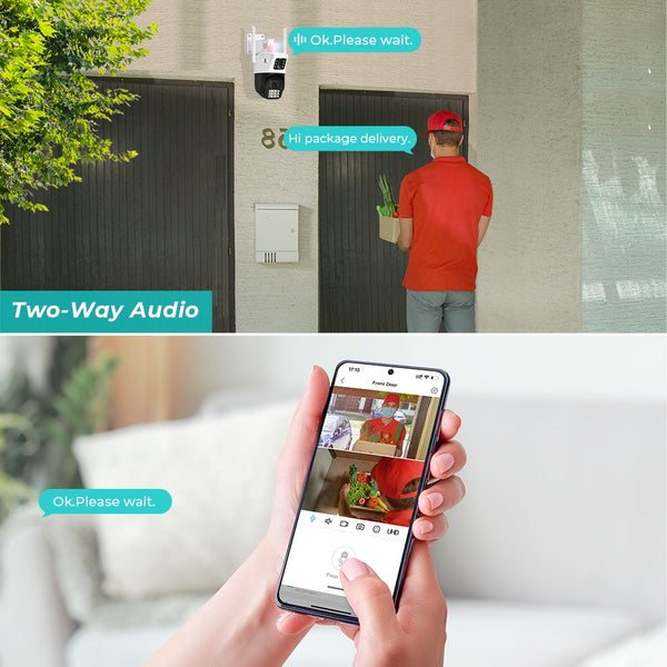 New 8MP Dual Screen Light Modes Outdoor Security Surveillance Camera With AI Auto Tracking