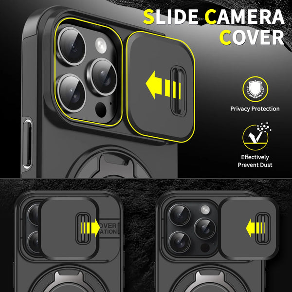 New Rugged Protective Ring Holder Phone Case With Kickstand For iPhone 16 15 14 Plus Pro Max Series