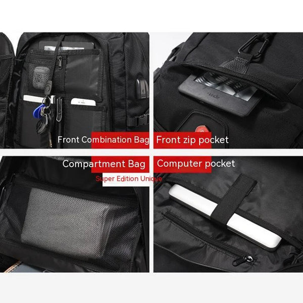 New Large Capacity Outdoor Water-Resistant Sports Travel Business Backpack With Shoe Compartment