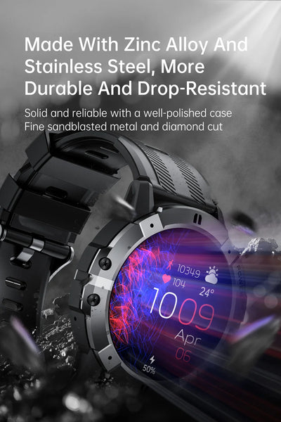 New IP68 Waterproof Outdoor Rugged Fitness Tracker Smart Watch For Android IOS