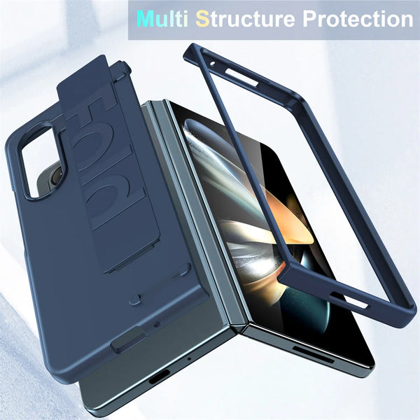 New Ultra Thin Protective Armor Case With Hand Strap For Samsung Galaxy Z Fold 6 5 4 Series