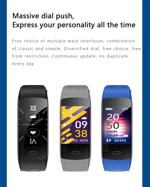 New IP68 Waterproof Large Screen Multisport Slim Fitness Tracker Smart Watch Bracelet For Women