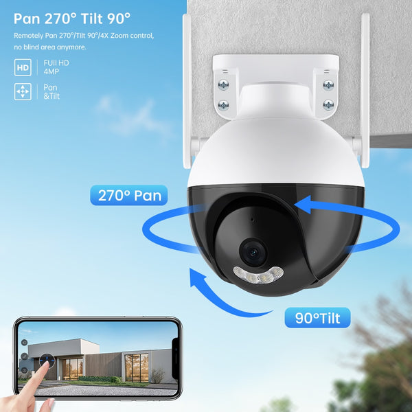 New 8MP Outdoor Surveillance Night Vision Security Camera With AI Human Detection