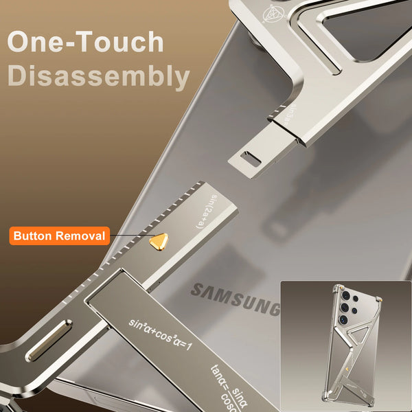 New Luxury Ultra Slim Frameless Protective Phone Case Bumper With Kickstand For Samsung Galaxy S24 Ultra