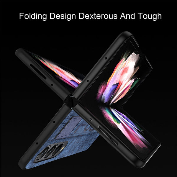 New Protective Leather Armor Case With Stylus Holder For Samsung Galaxy Z Fold 4 5 Series