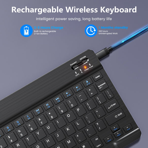 New Super Portable Wireless Bluetooth Rechargeable Keyboard For PC Androids IOS