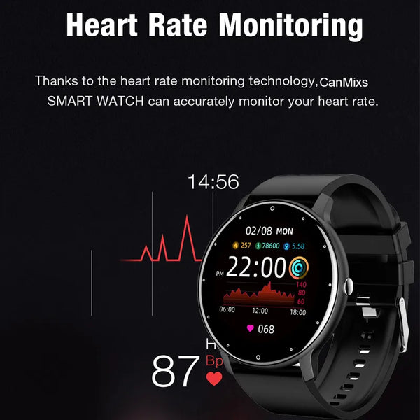 New 1.28'' Full Touch Screen Waterproof Sports Smart Watch Fitness Tracker