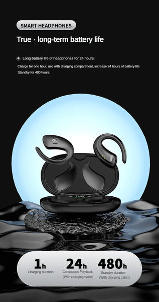 New IPX5 Waterproof True Wireless Earbuds Headphones With Microphone HD Call Music