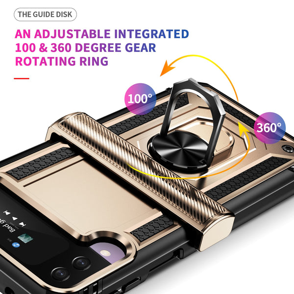 New Protective Magnetic Slip Resistant Case With Kickstand For Samsung Galaxy Z Flip 4 3 Series