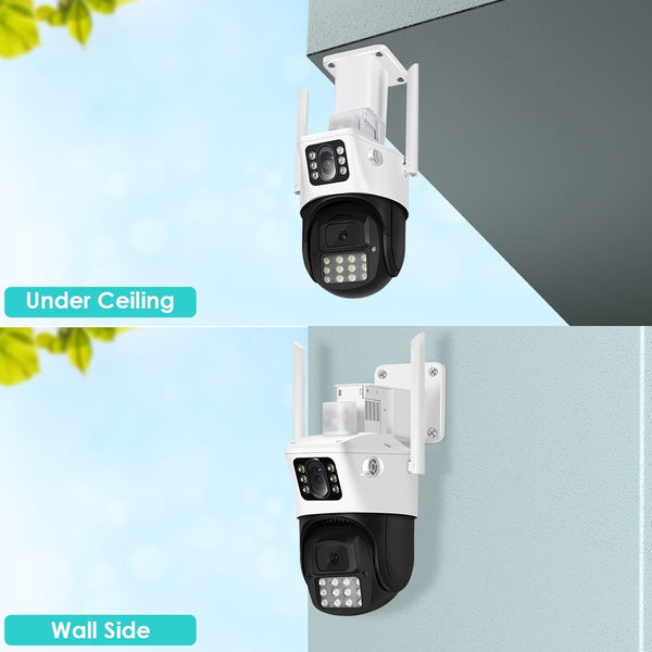 New 8MP Dual Screen Light Modes Outdoor Security Surveillance Camera With AI Auto Tracking