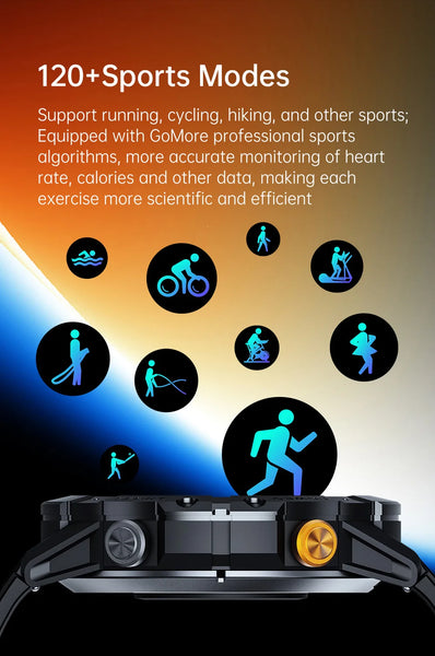 New IP68 Waterproof Outdoor Rugged Fitness Tracker Smart Watch For Android IOS