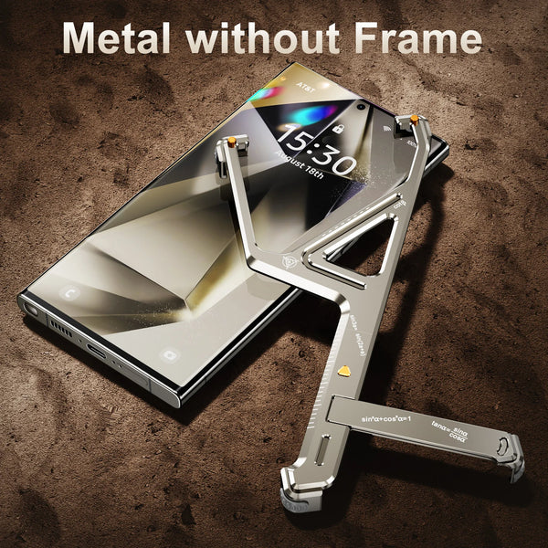 New Luxury Ultra Slim Frameless Protective Phone Case Bumper With Kickstand For Samsung Galaxy S24 Ultra