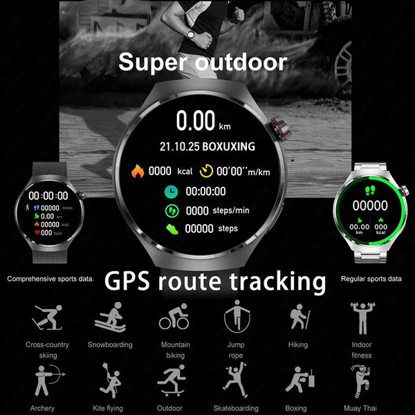 New HD AMOLED Multisport IP68 Waterproof Men's Smartwatch For IOS Android