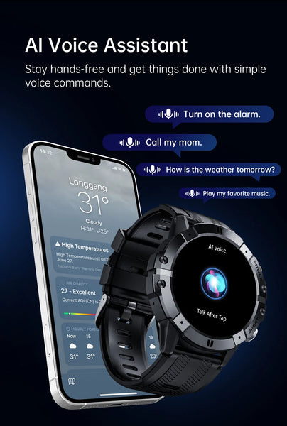 New IP68 Waterproof Outdoor Rugged Fitness Tracker Smart Watch For Android IOS