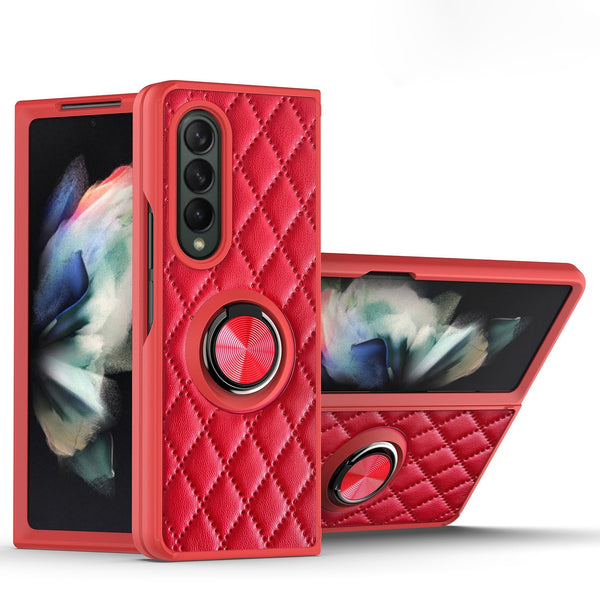 New Soft Silicone Protective Armor Case With Ring Holder Kickstand For Samsung Galaxy Flip 4 3 Series