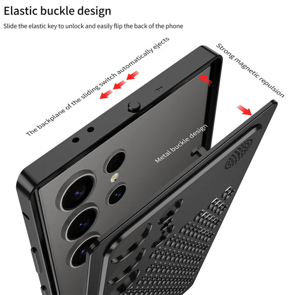 New Super Lightweight Hollow Metallic Heat-Dissipation Case For Samsung Galaxy S25 S24 S23 Ultra Series