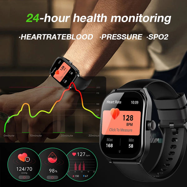 New Rugged Outdoor 2.01'' Curved Screen Waterproof Sports Fitness Tracker Smart Watch Bracelet