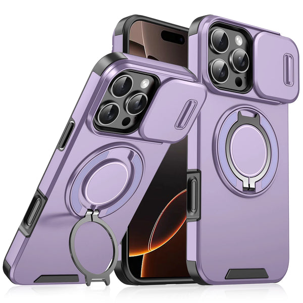 New Rugged Protective Ring Holder Phone Case With Kickstand For iPhone 16 15 14 Plus Pro Max Series