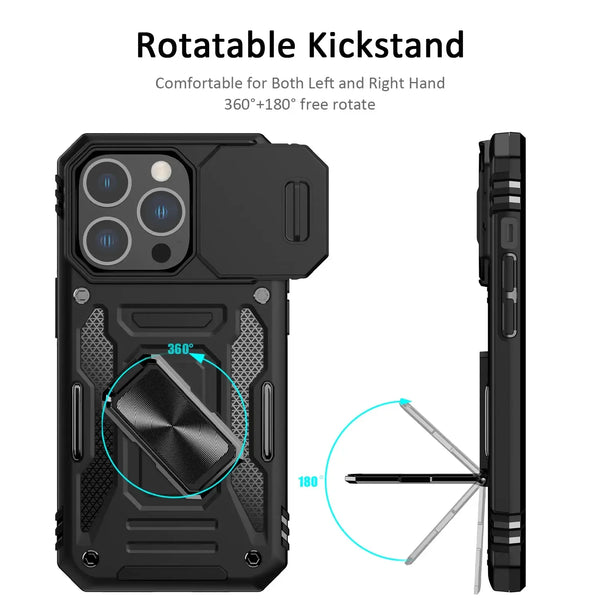 New Ultra Compact Drop-Resistant Ring Holder Kickstand Case For iPhone 16 15 14 Plus Pro Max Series