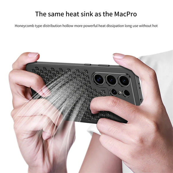 New Super Lightweight Hollow Metallic Heat-Dissipation Case For Samsung Galaxy S25 S24 S23 Ultra Series